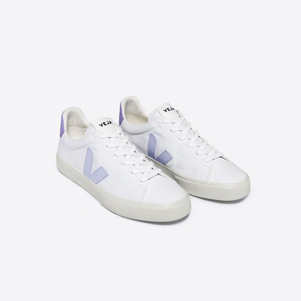 VEJA CAMPO CANVAS WHITE SWAN LAVANDE